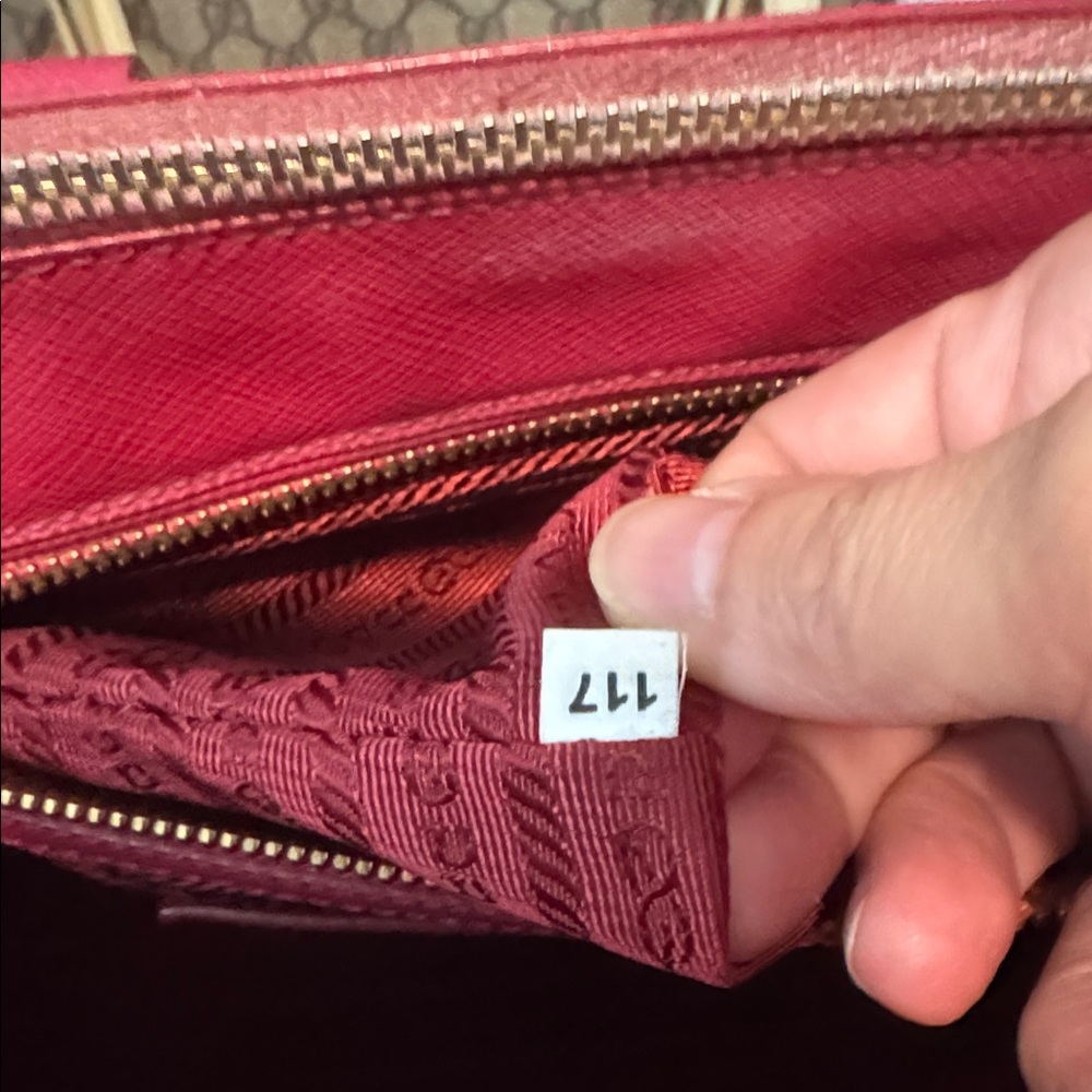 AUTHENTIC Prada Women's Red Leather Satchel - Picture 12 of 15